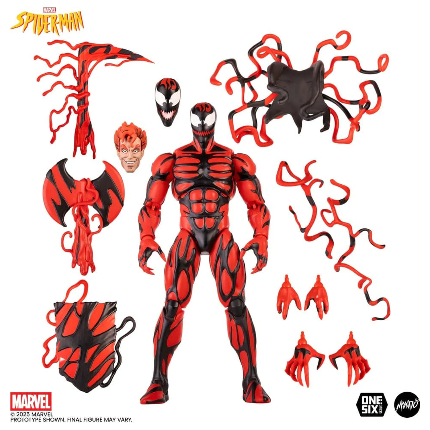 Spider-Man: The Animated Series Action Figure 1/6 Carnage Regular Edition 30 cm product photo