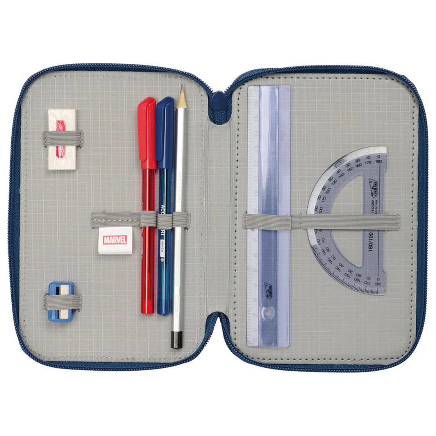 Marvel Spiderman triple pencil case 37pcs product photo