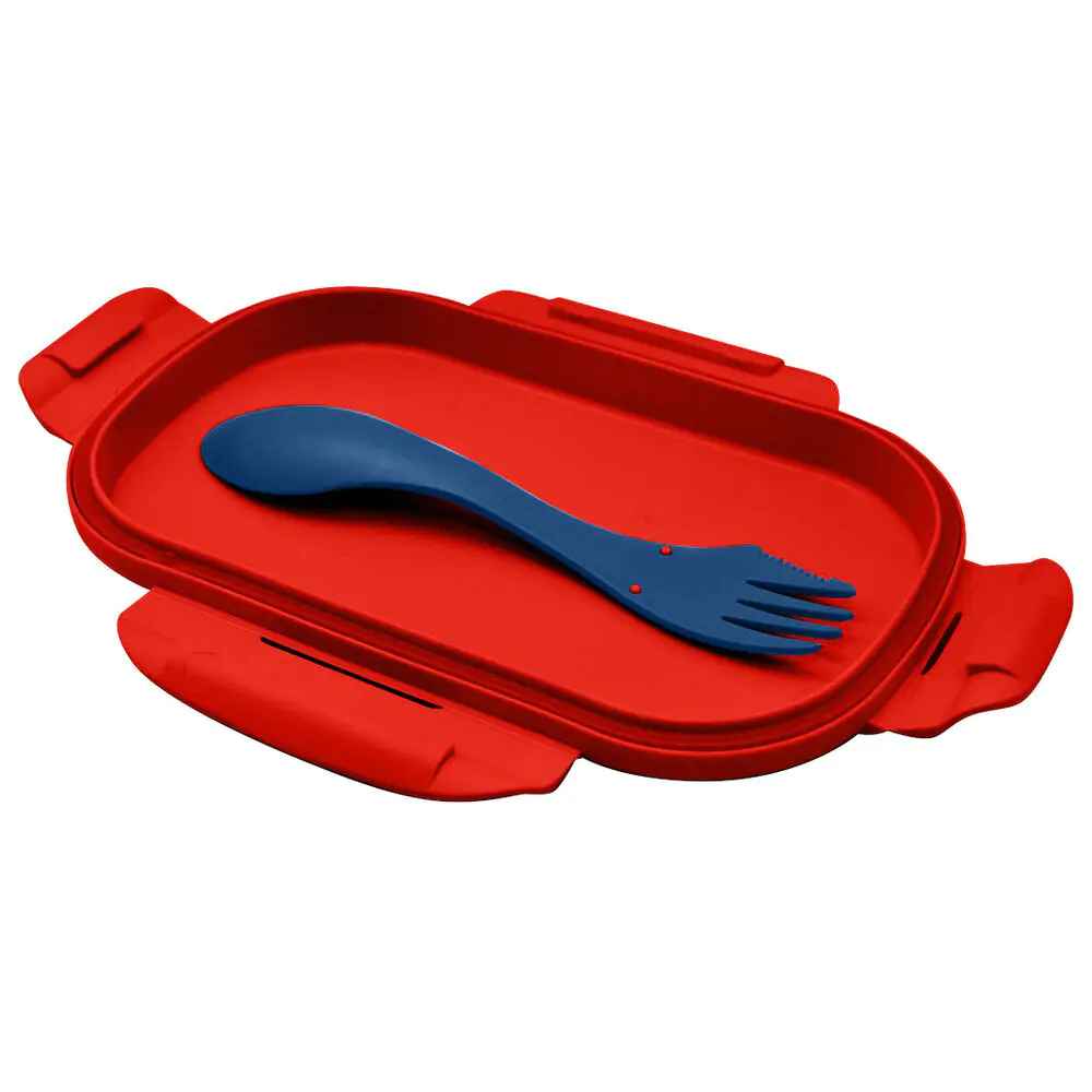Marvel Spiderman lunchbox + cutlery product photo