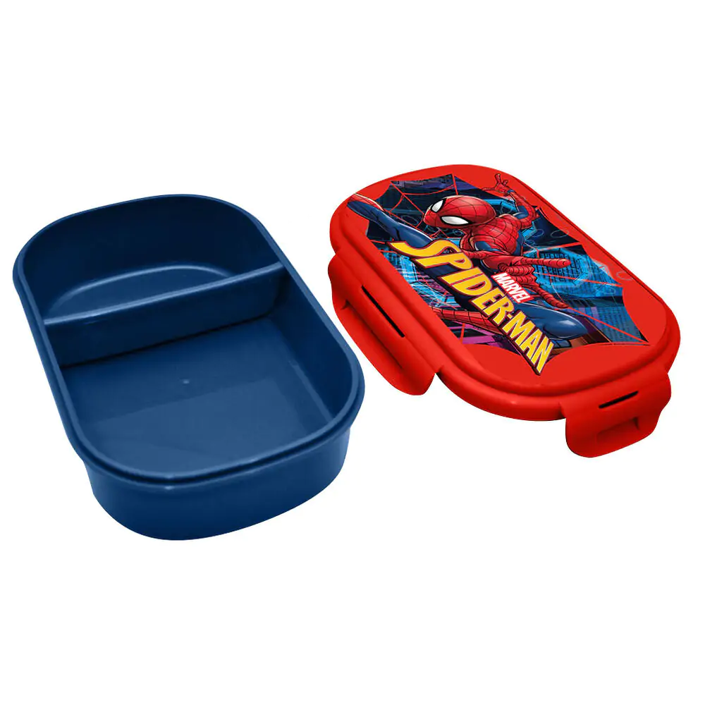 Marvel Spiderman lunchbox + cutlery product photo