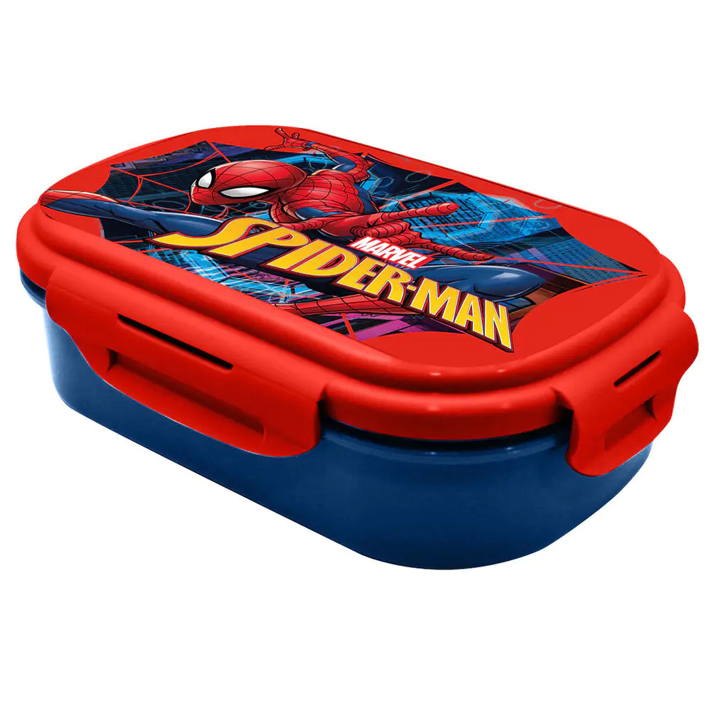 Marvel Spiderman lunchbox + cutlery product photo