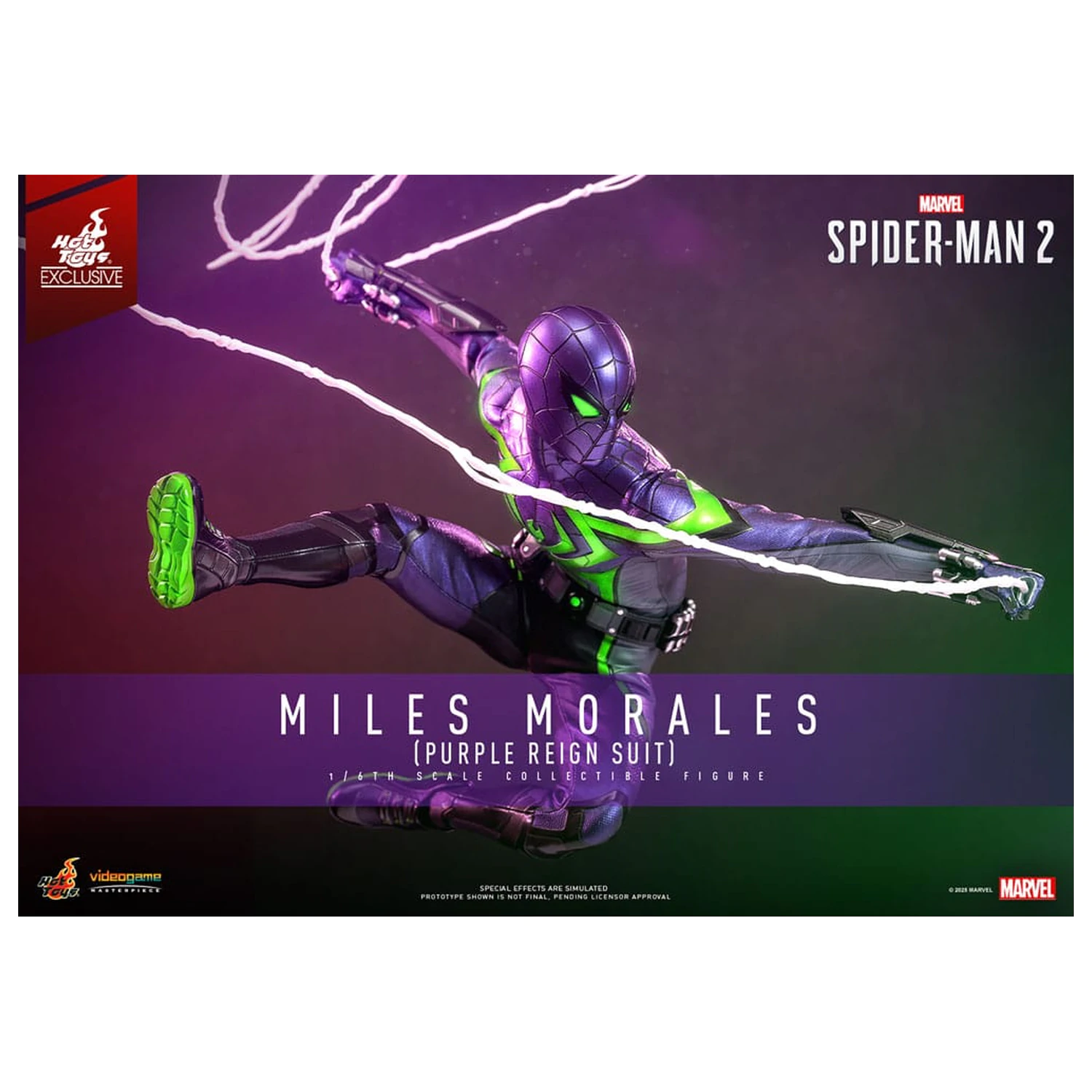 Spider-Man Video Game Masterpiece Action Figure 1/6 Miles Morales (Purple Reign Suit) Hot Toys Exclusive 30 cm product photo