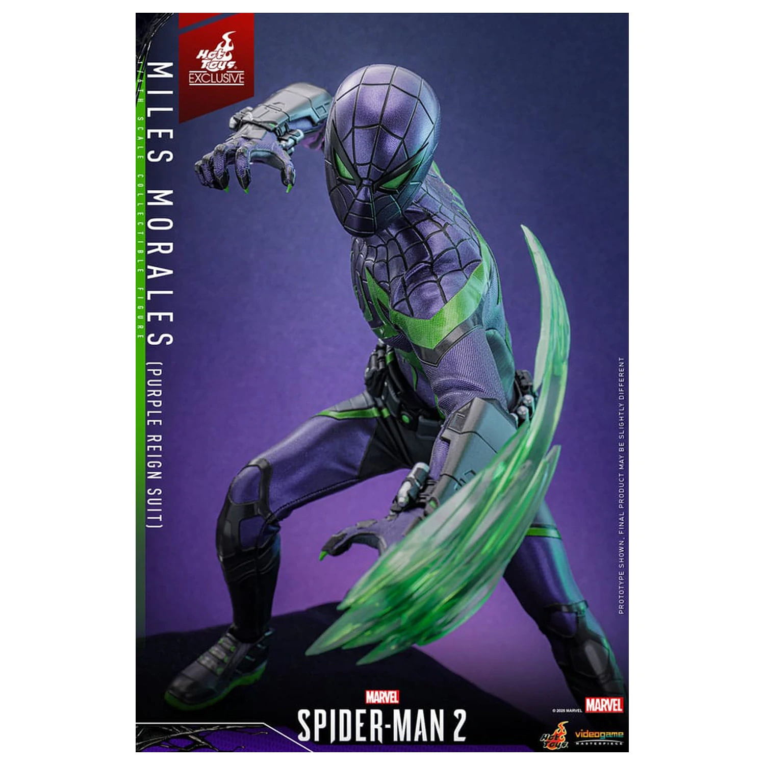 Spider-Man Video Game Masterpiece Action Figure 1/6 Miles Morales (Purple Reign Suit) Hot Toys Exclusive 30 cm product photo
