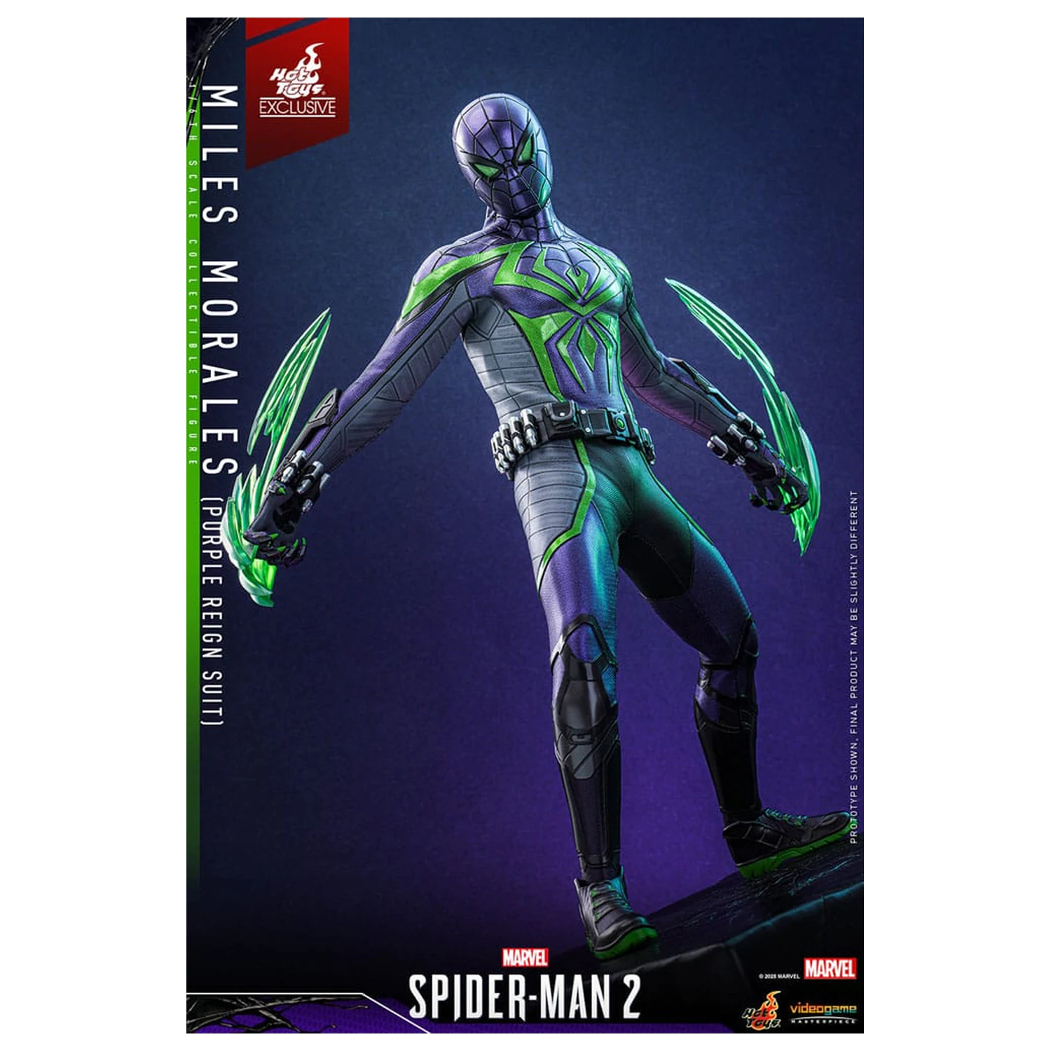 Spider-Man Video Game Masterpiece Action Figure 1/6 Miles Morales (Purple Reign Suit) Hot Toys Exclusive 30 cm product photo