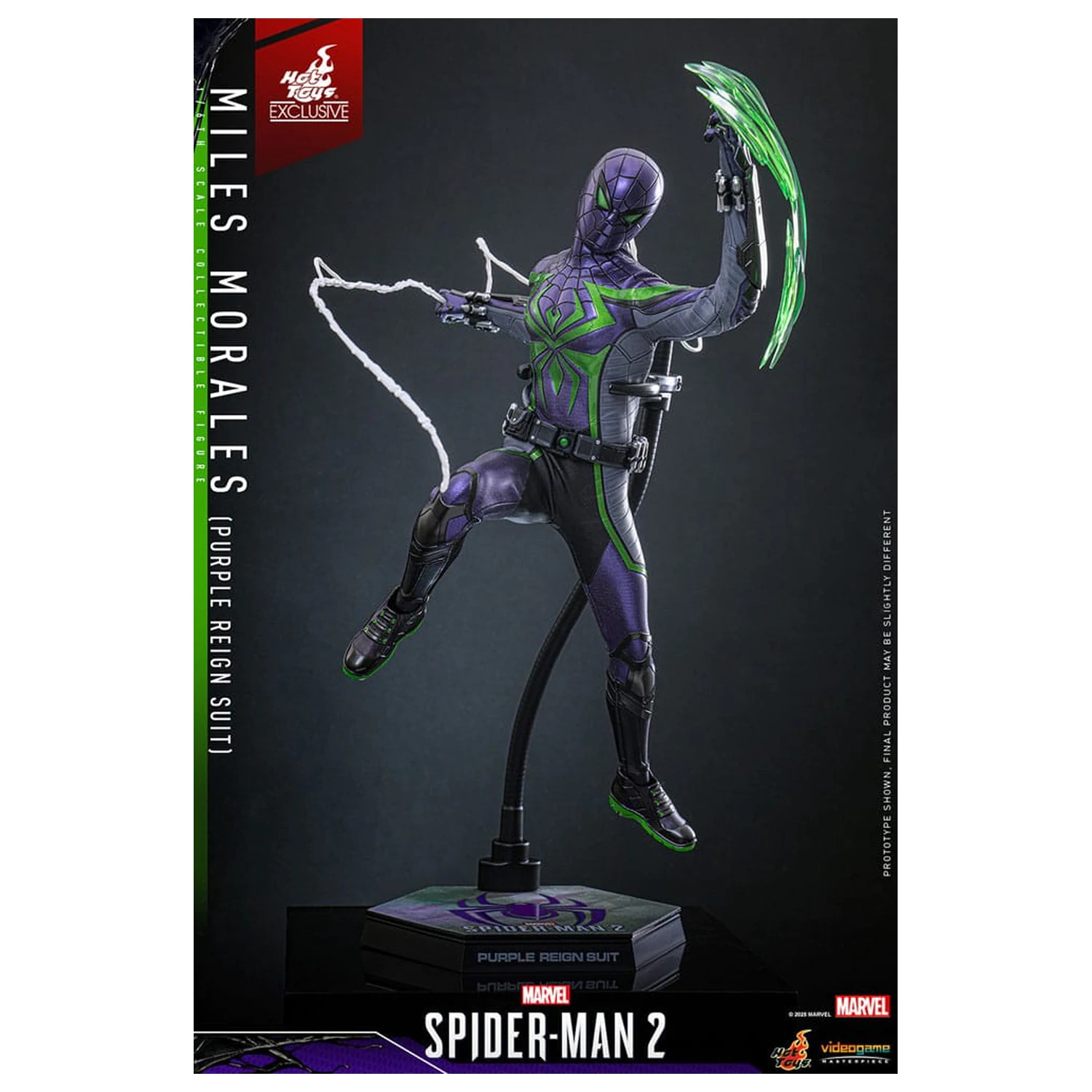 Spider-Man Video Game Masterpiece Action Figure 1/6 Miles Morales (Purple Reign Suit) Hot Toys Exclusive 30 cm product photo