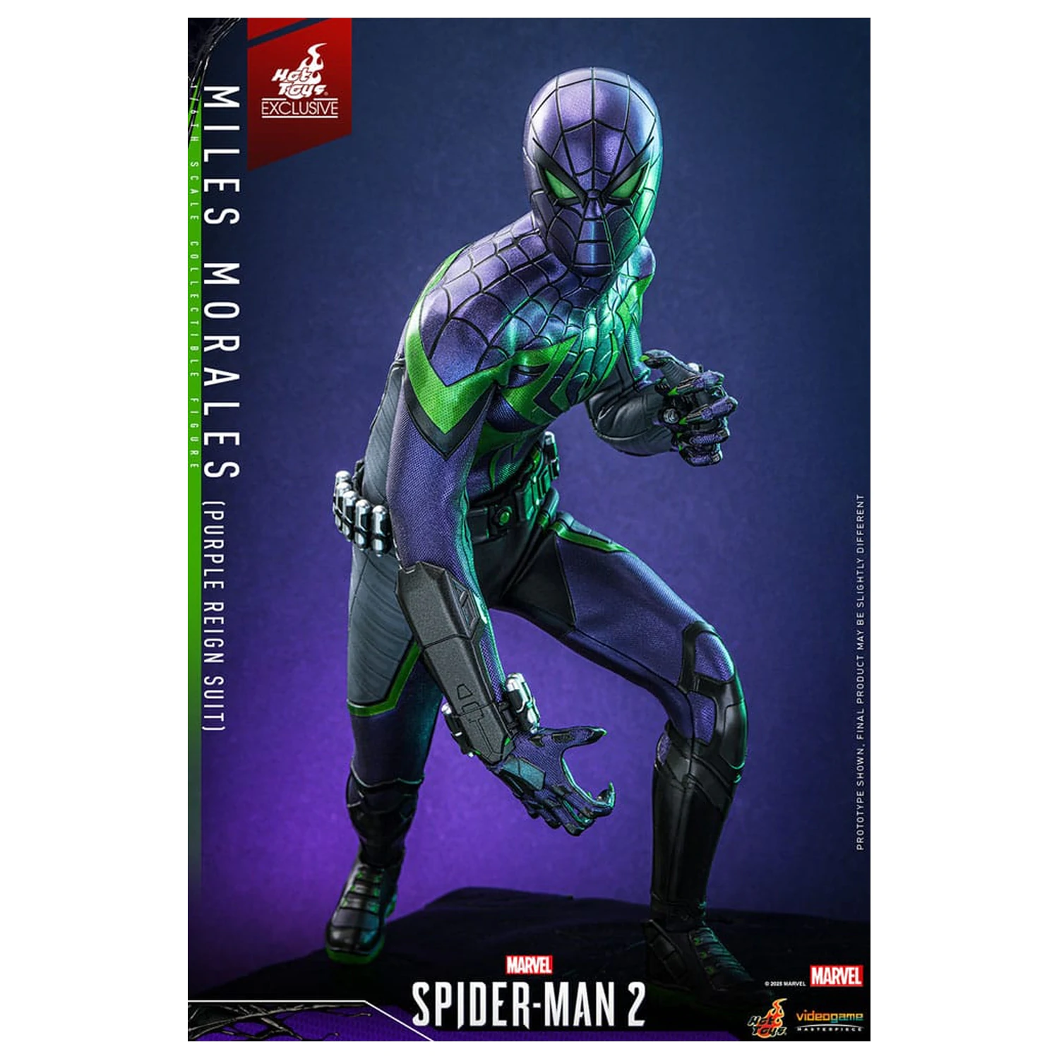 Spider-Man Video Game Masterpiece Action Figure 1/6 Miles Morales (Purple Reign Suit) Hot Toys Exclusive 30 cm product photo