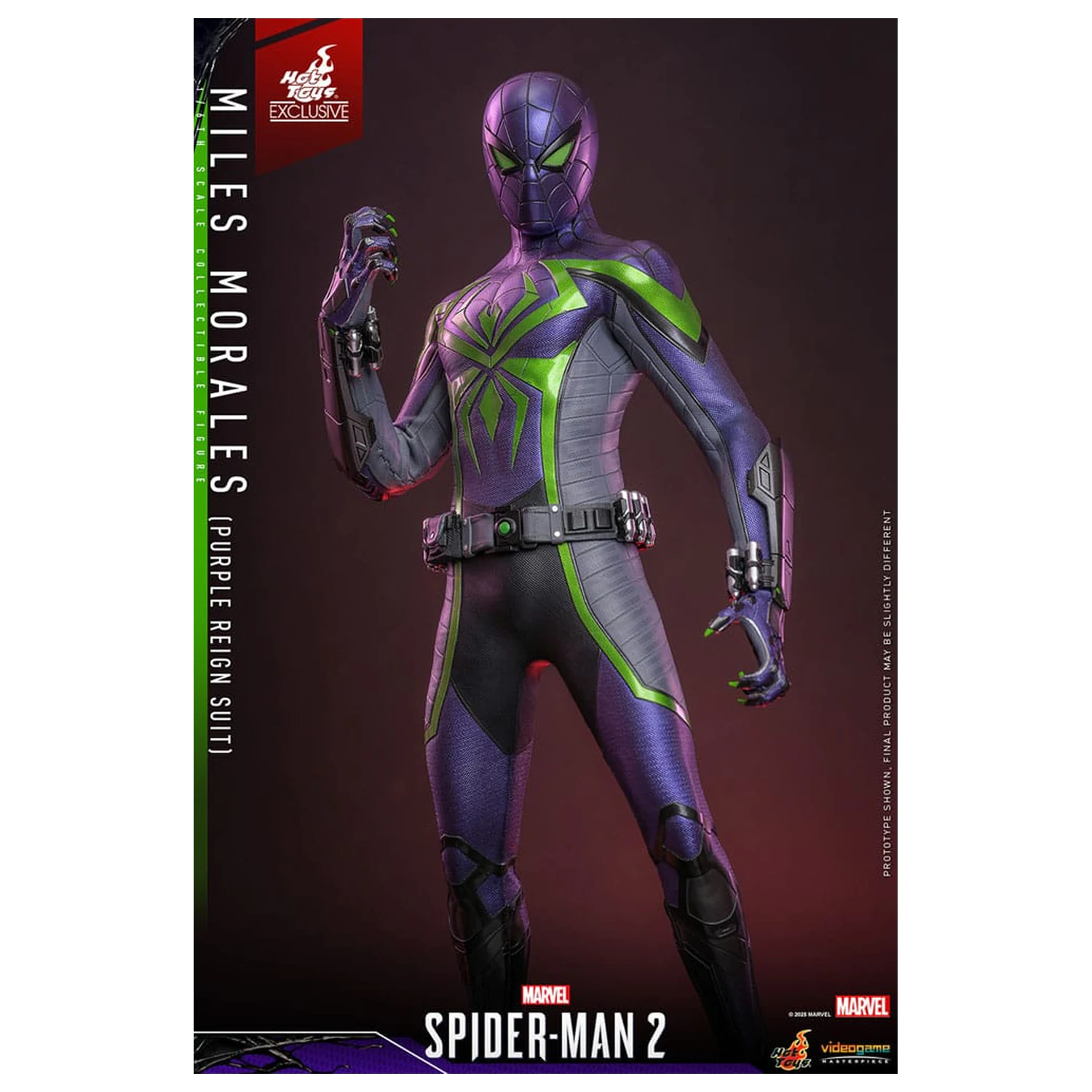 Spider-Man Video Game Masterpiece Action Figure 1/6 Miles Morales (Purple Reign Suit) Hot Toys Exclusive 30 cm product photo