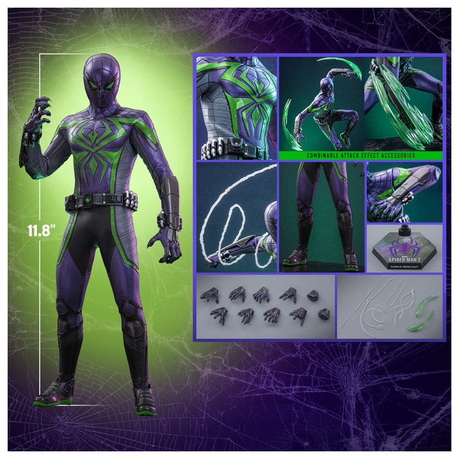 Spider-Man Video Game Masterpiece Action Figure 1/6 Miles Morales (Purple Reign Suit) Hot Toys Exclusive 30 cm product photo