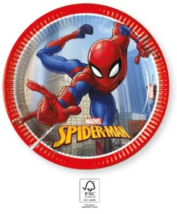 Spider-Man Crime Fighter, Spider-Man paper plates 8 pcs 20 cm FSC product photo