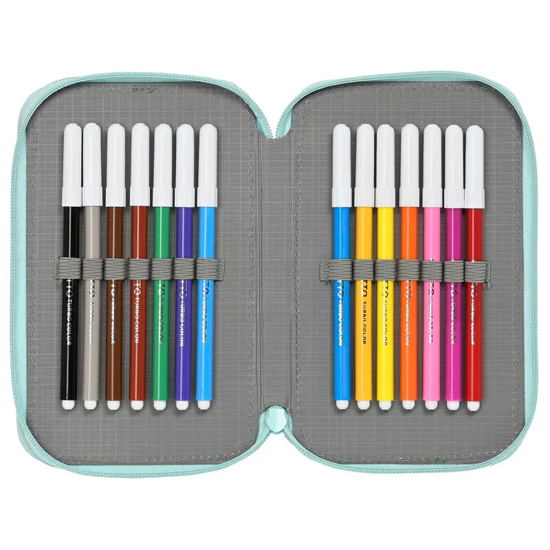 Sponge Bob Stay Positive double pencil case 28pcs product photo