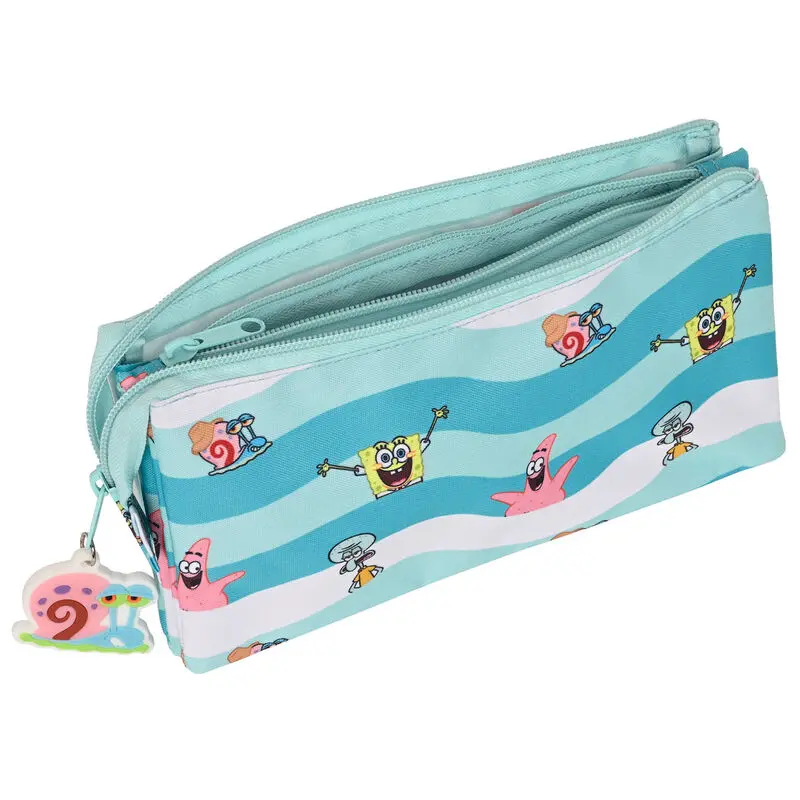 Sponge Bob Stay Positive triple pencil case product photo