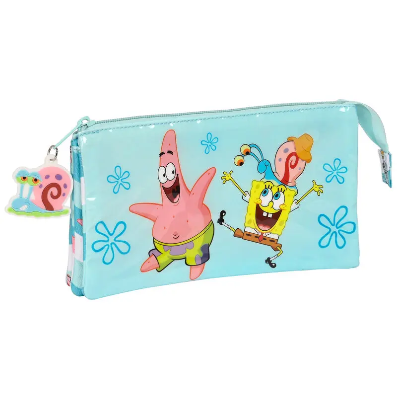 Sponge Bob Stay Positive triple pencil case product photo