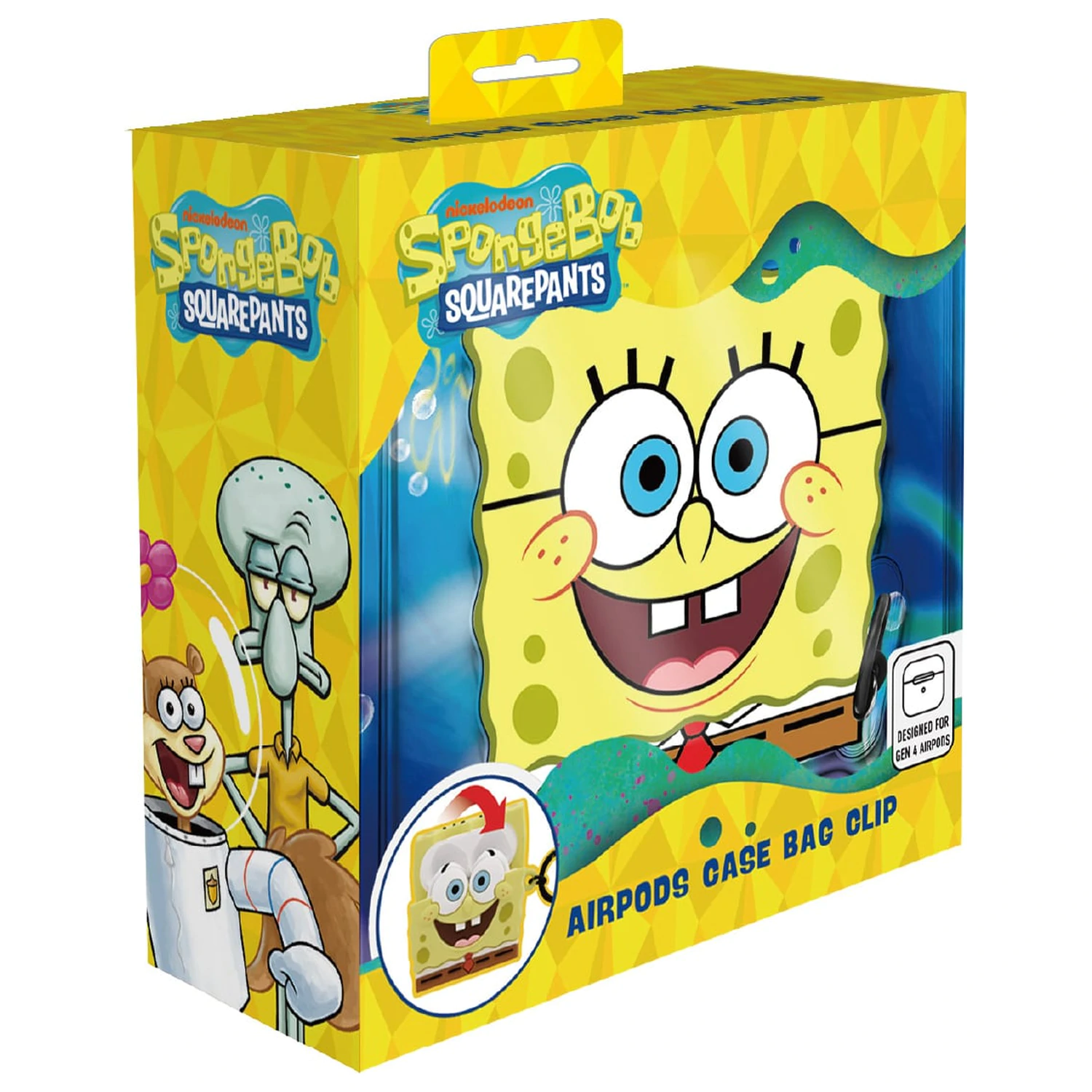 SpongeBob 3D Foam AirPods Case Bag Clip product photo