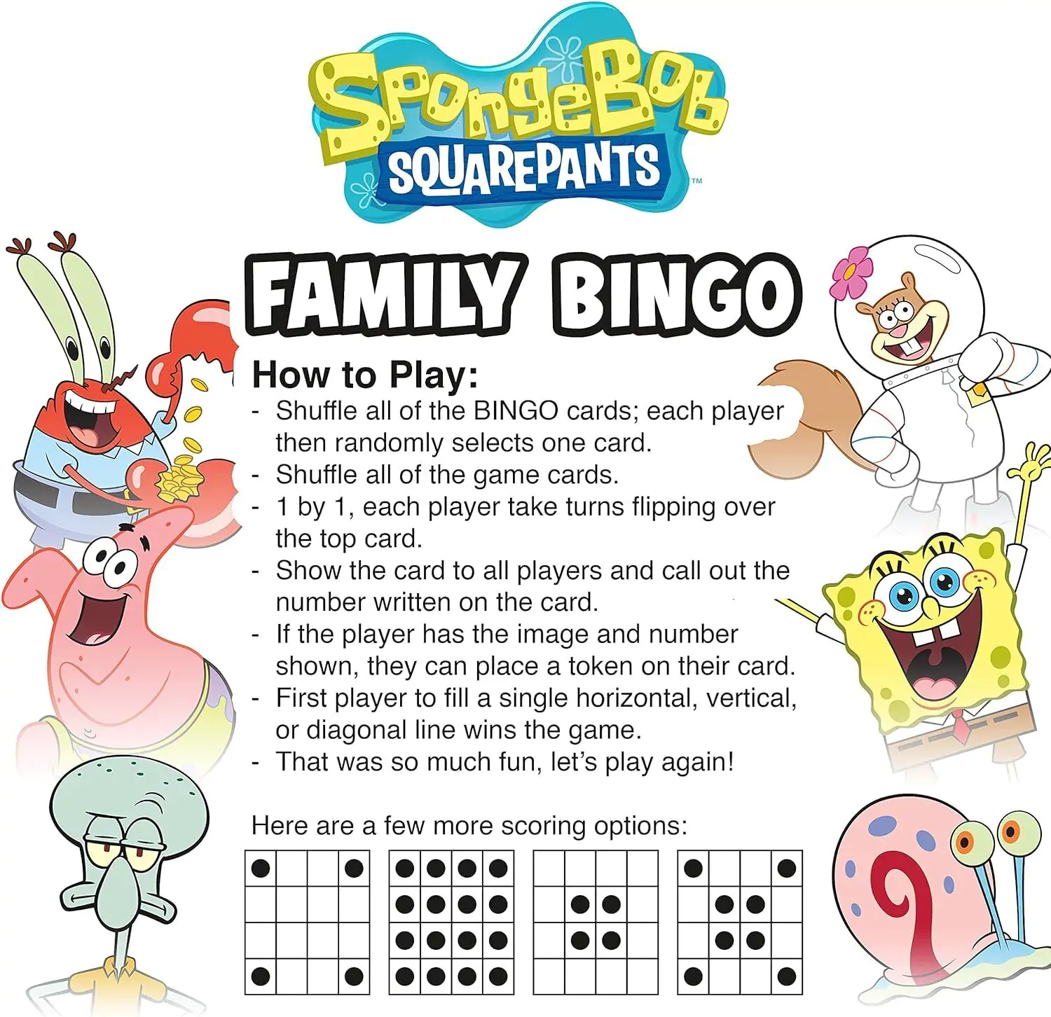 SpongeBob Board Game Family Bingo *English Version* termékfotó