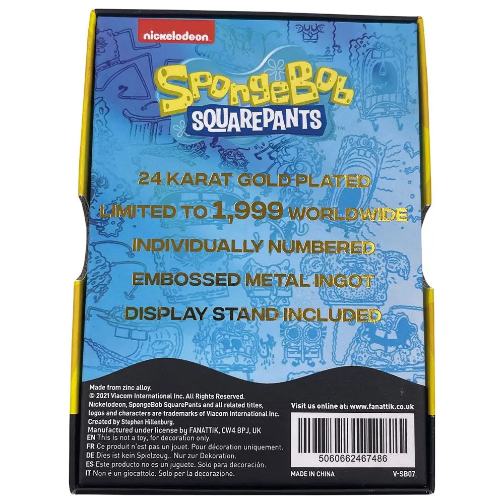 SpongeBob Ingot Limited Edition (gold plated) product photo