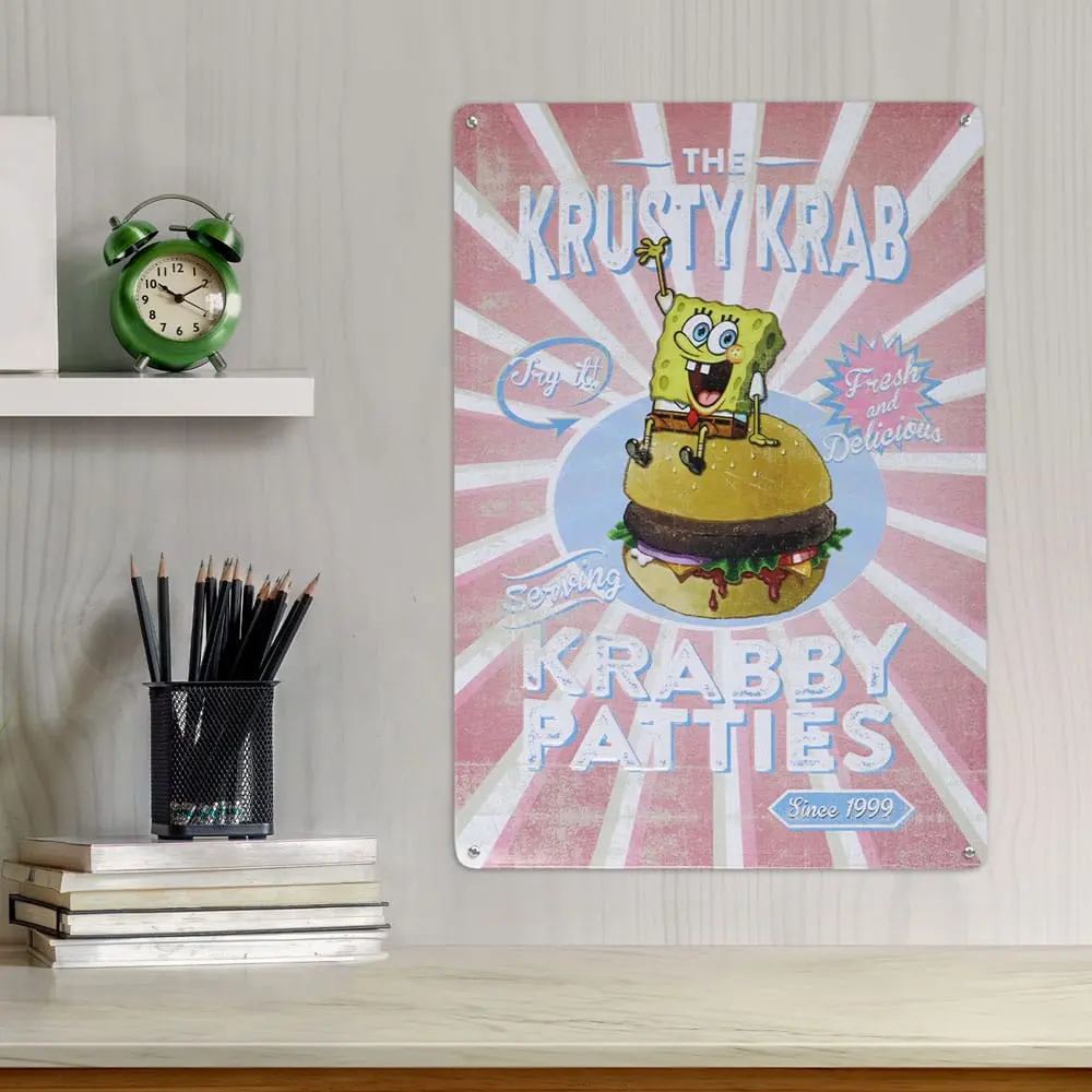 SpongeBob Tin Sign Krusty Krab product photo