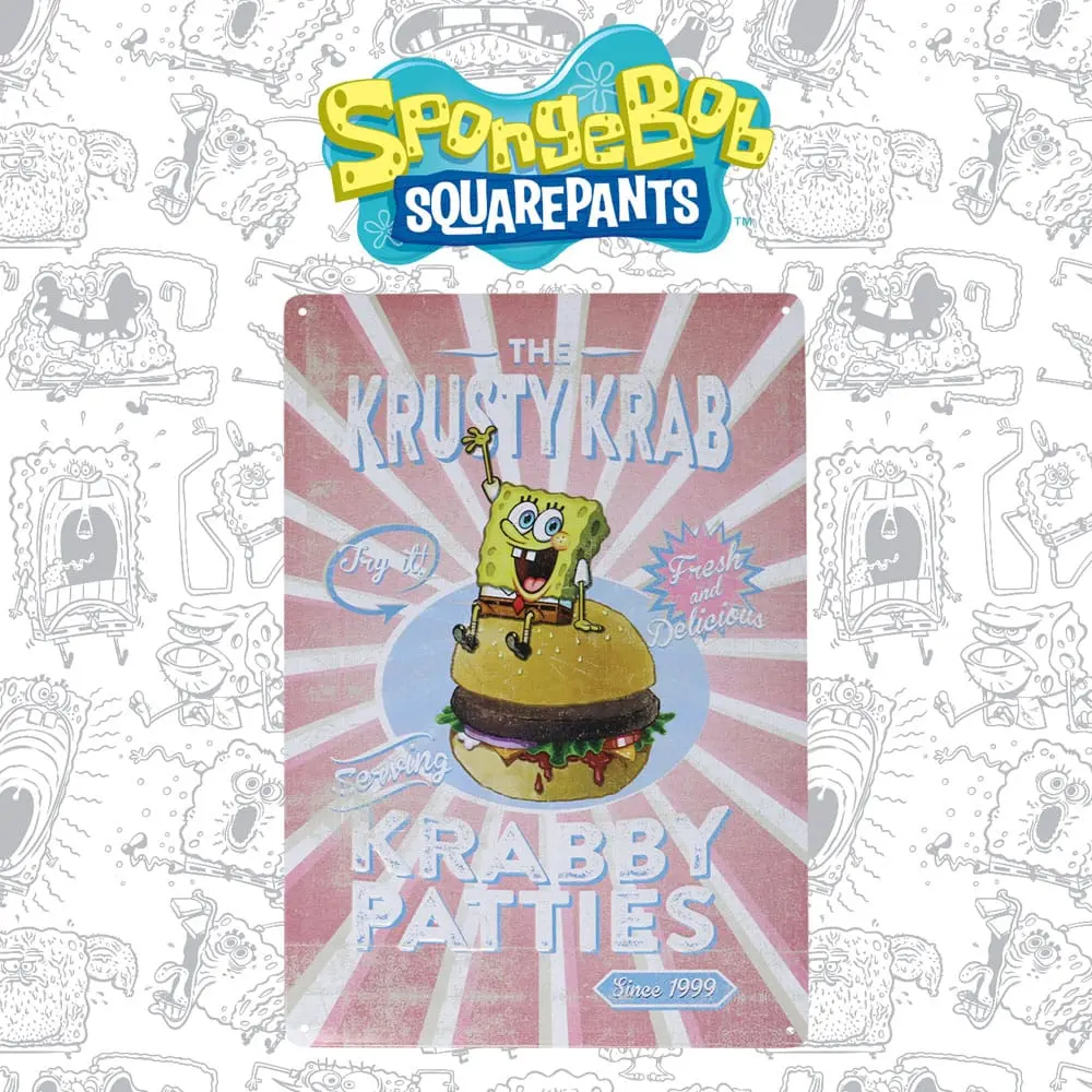 SpongeBob Tin Sign Krusty Krab product photo