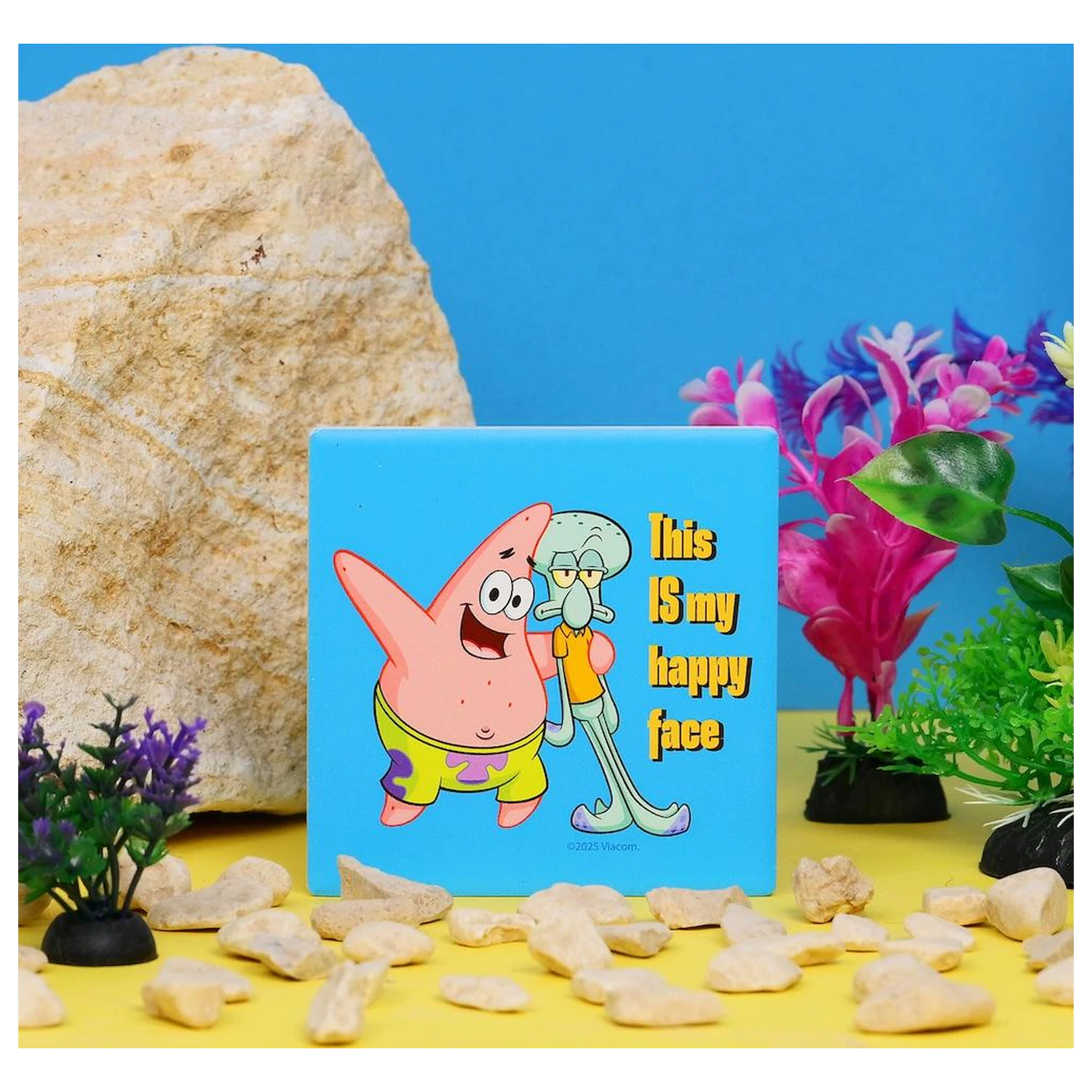 Spongebob My Happy Face Ceramic Square Coaster product photo