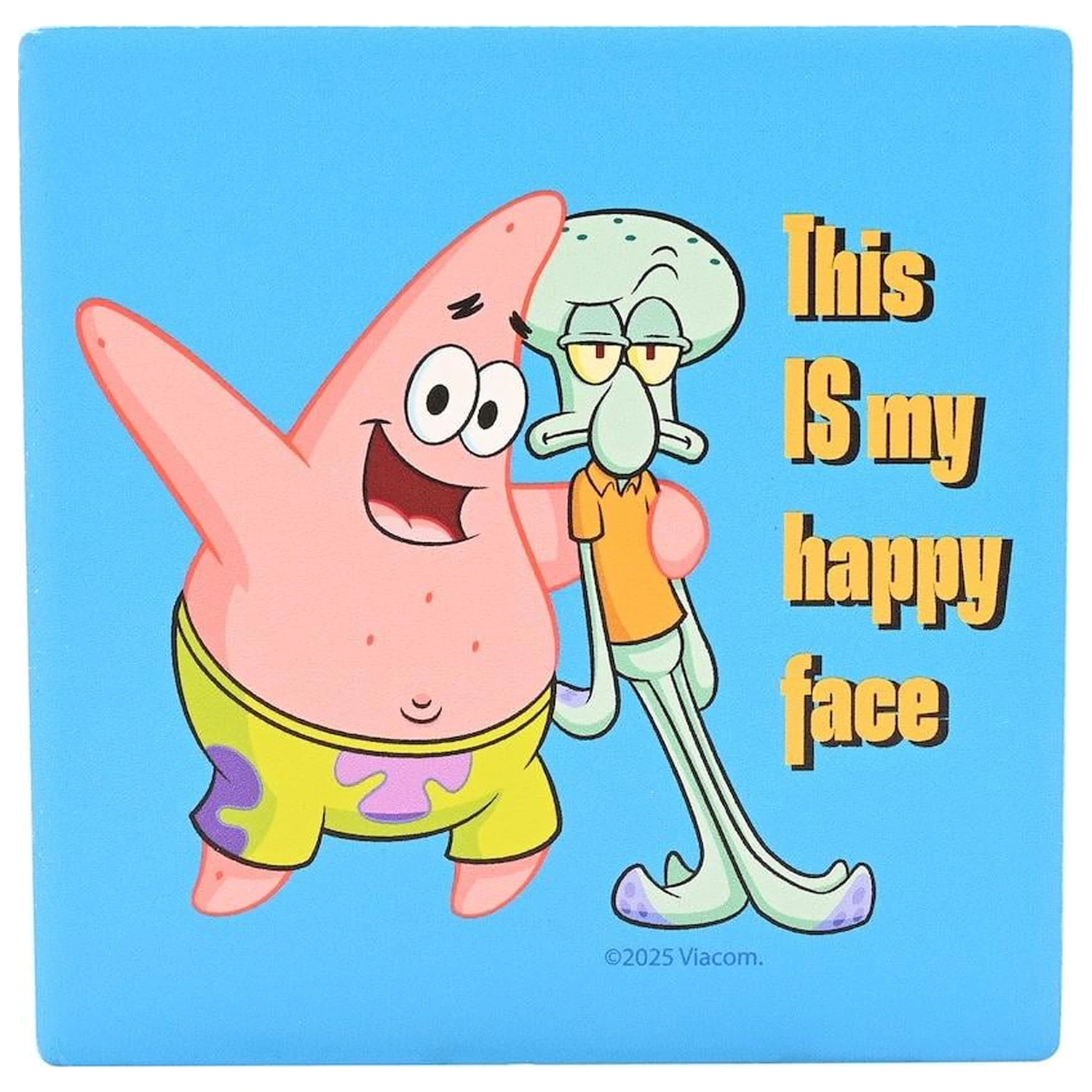 Spongebob My Happy Face Ceramic Square Coaster product photo