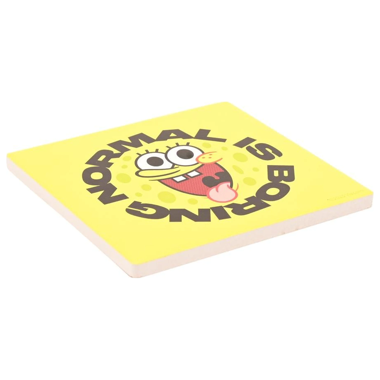 SpongeBob Normal is Boring Ceramic Square Coaster product photo