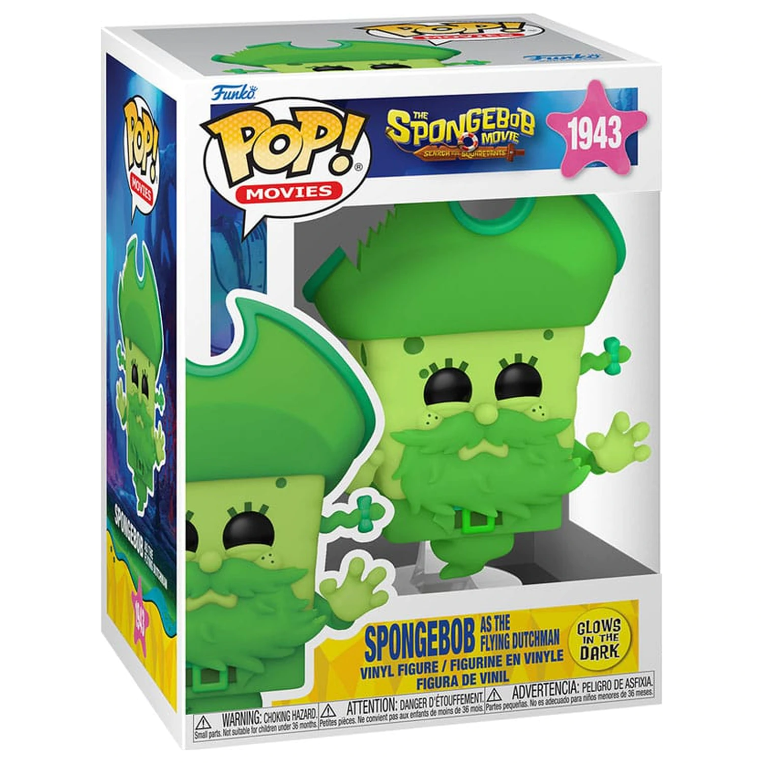 SpongeBob SquarePants Funko POP! Vinyl Figure SpongeBob as the Flying Dutchman (Glow) 9 cm product photo