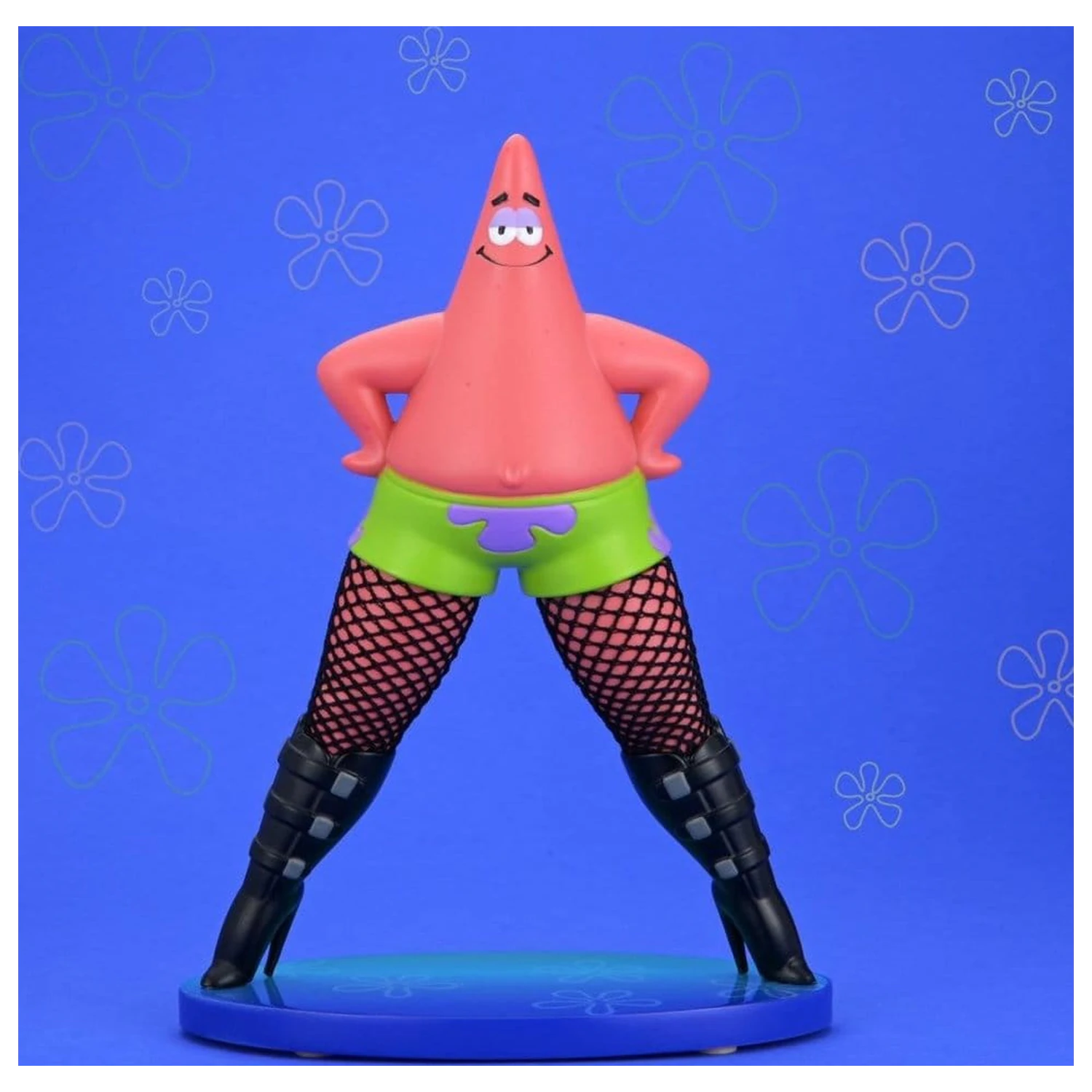 SpongeBob SquarePants Goofy Goober Rock Art Figure Patrick Star in Fishnets 15 cm product photo