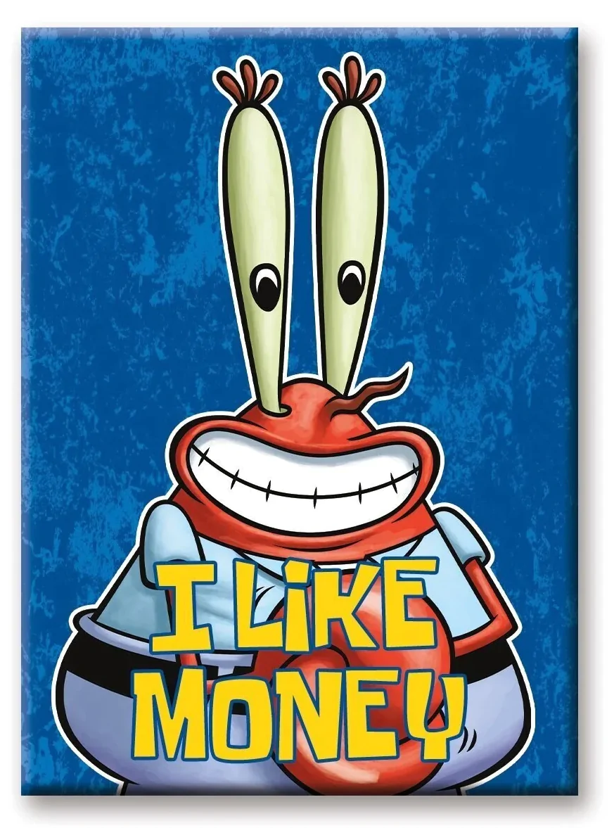 SPONGEBOB SQUAREPANTS I Like Money Magnet 6.3x8.9cm product photo