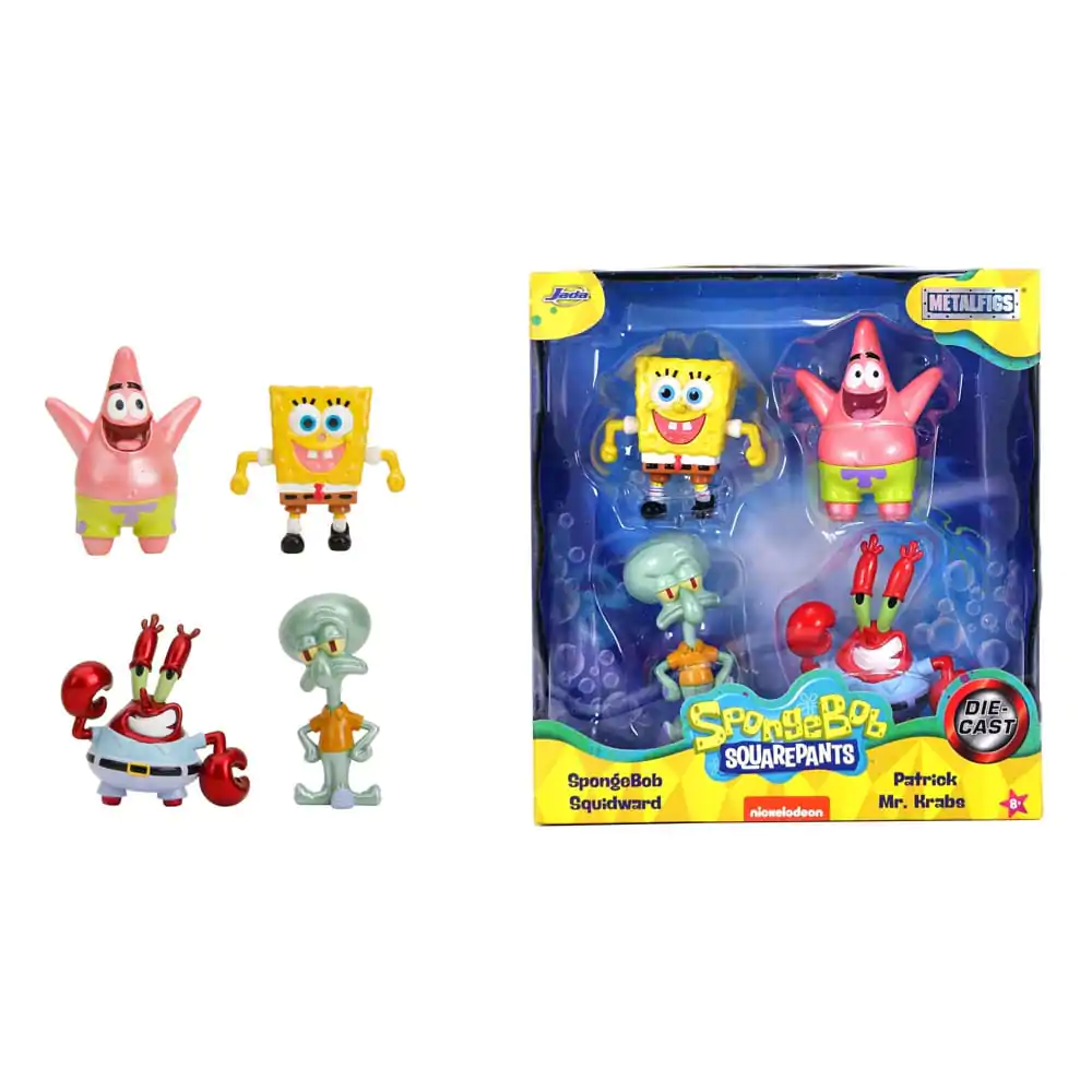 Spongebob Squarepants Nano Metalfigs Diecast Mini Figures 4-Pack Wave 1 4 cm termékfotó