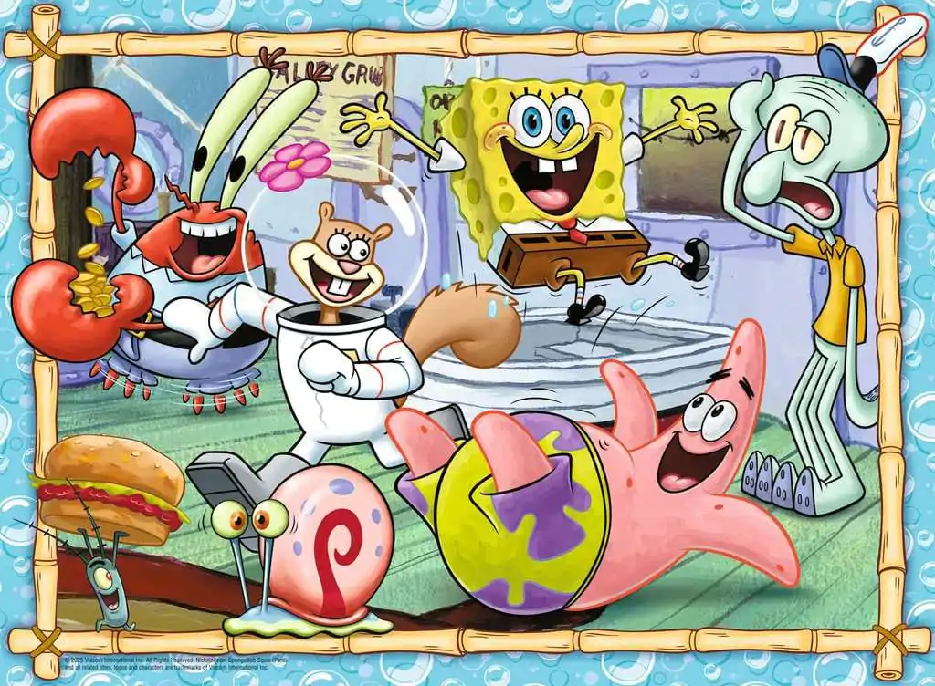 SpongeBob SquarePants Children&#039;s Jigsaw Puzzle XXL New Adventures in Bikini Bottom (200 pieces) product photo