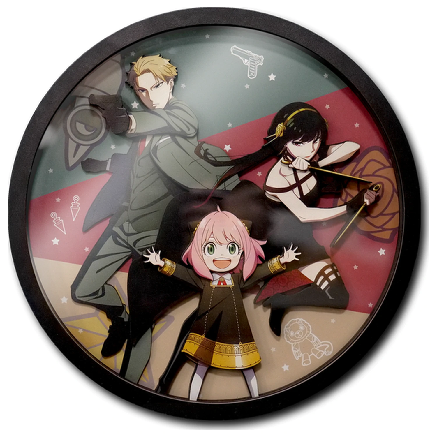 Spy x Family Loid, Yor & Anya Wood Decor Frame 3D Poster product photo