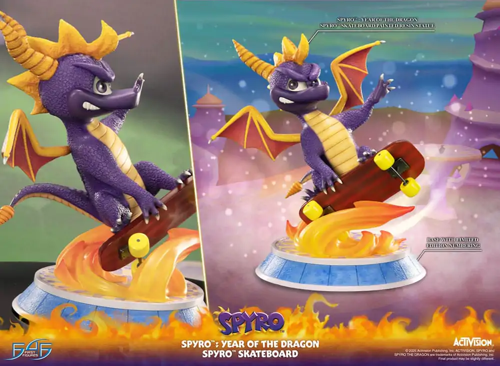Spyro : Year of the Dragon Statue Spyro Skateboard 34 cm product photo
