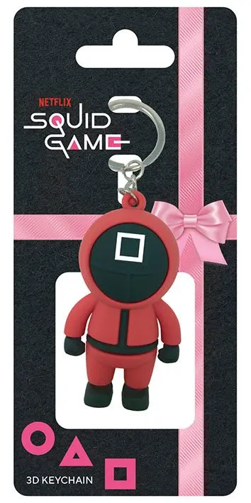 Squid Game 3D Rubber Keychain Square Guard 6 cm product photo