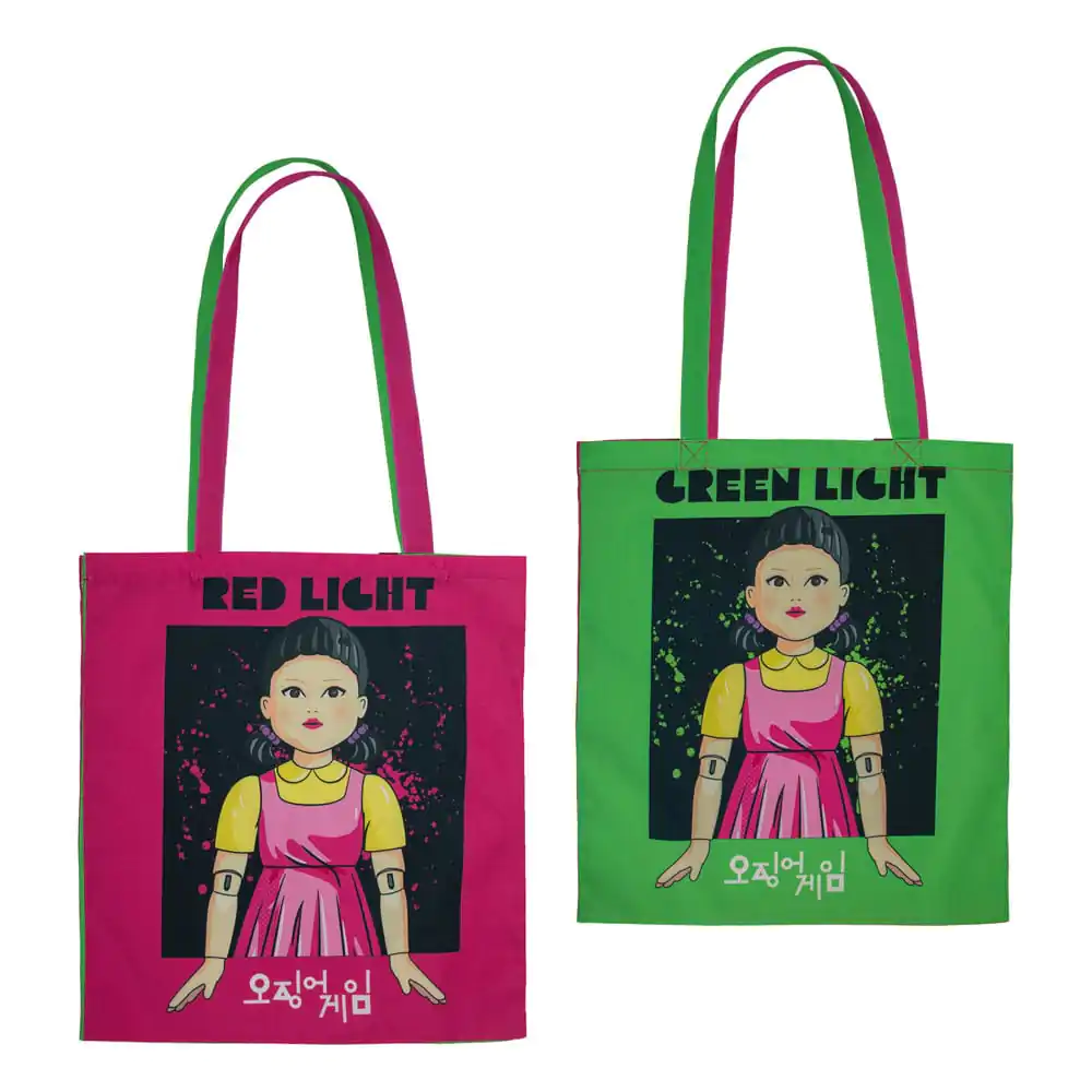 Squid Game Tote Bag Red light, green light product photo