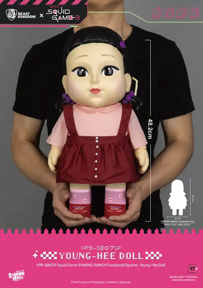 Squid Game Syaking Bang Figure/Coin Bank Young-Hee Doll Season 3 48 cm product photo