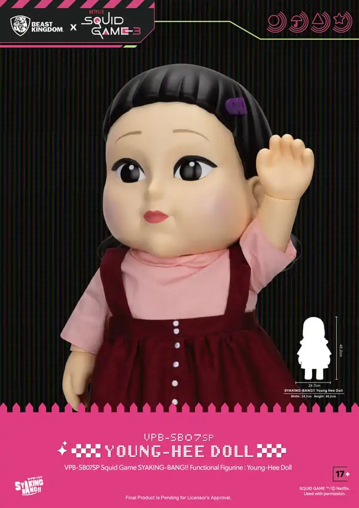 Squid Game Syaking Bang Figure/Coin Bank Young-Hee Doll Season 3 48 cm product photo