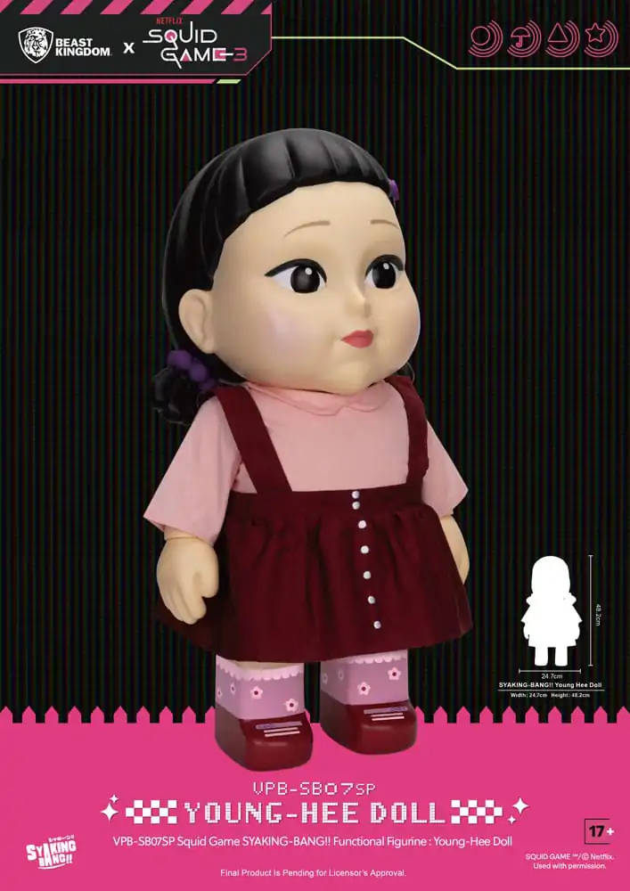 Squid Game Syaking Bang Figure/Coin Bank Young-Hee Doll Season 3 48 cm product photo