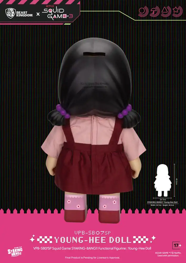 Squid Game Syaking Bang Figure/Coin Bank Young-Hee Doll Season 3 48 cm product photo