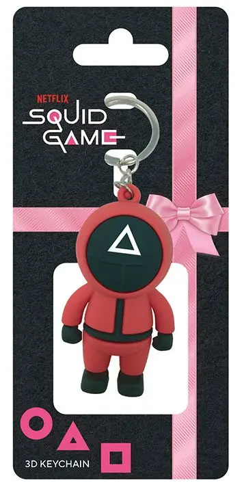 Squid Game 3D Rubber Keychain Triangle Guard 6 cm product photo