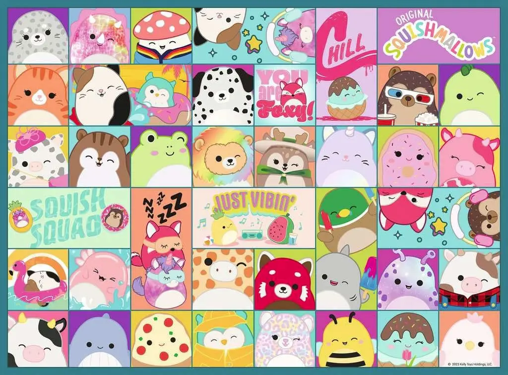 Squishmallows Children's Jigsaw Puzzle XXL Many colourful Squishmallows (100 pieces) product photo