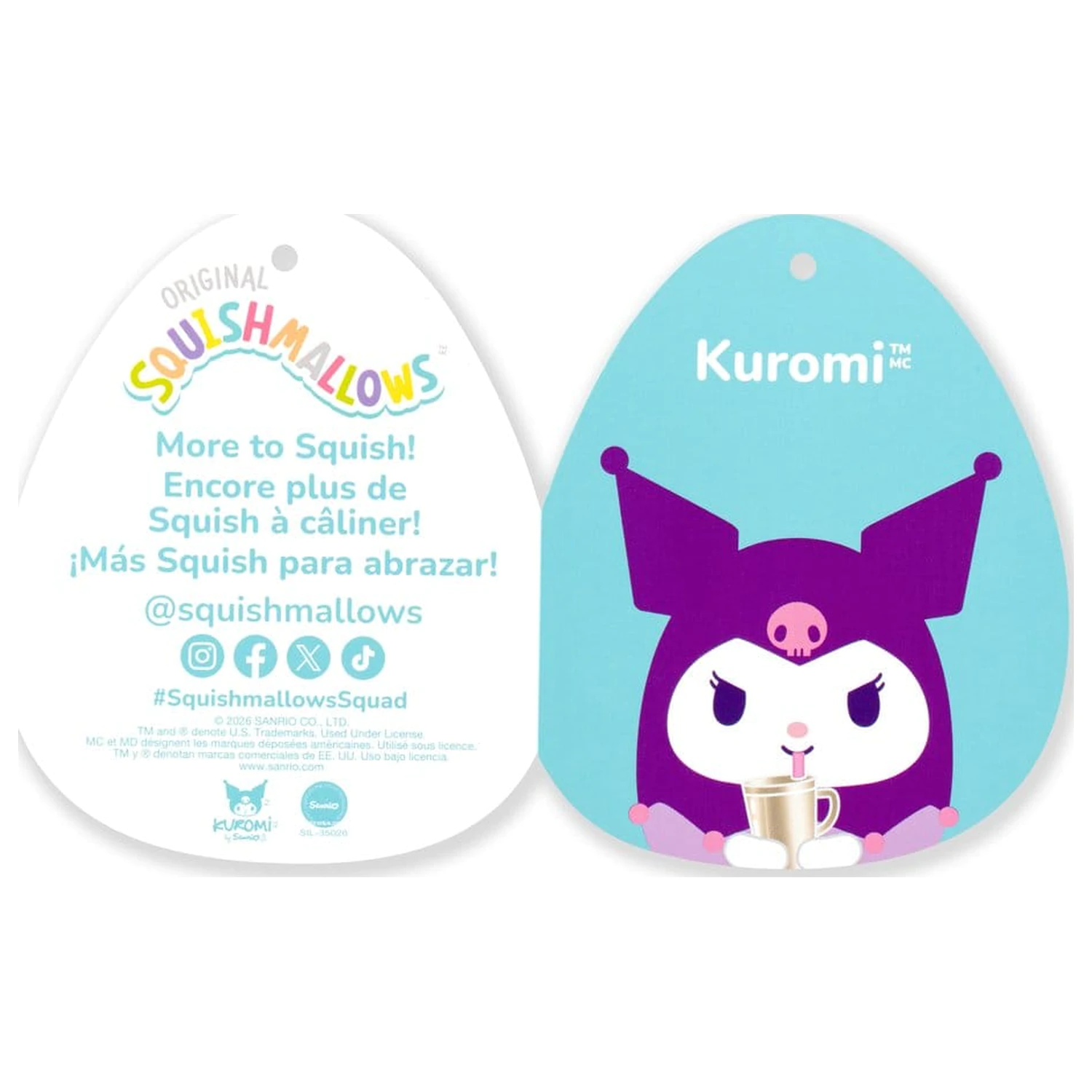 Squishmallows Hello Kitty and Friends Plush Kuromi Cup 30 cm product photo