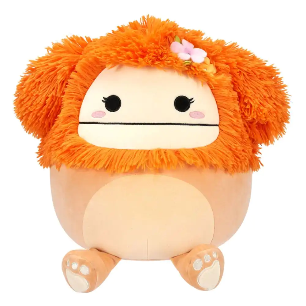 Squishmallows Plush Figure Light Orange Bigfoot with Flower Pin Shasta 30 cm product photo