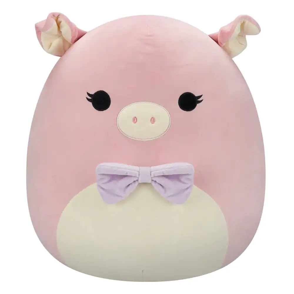 Squishmallows Plush Figure Pink Pig with Purple Bow Tie Hettie 50 cm product photo