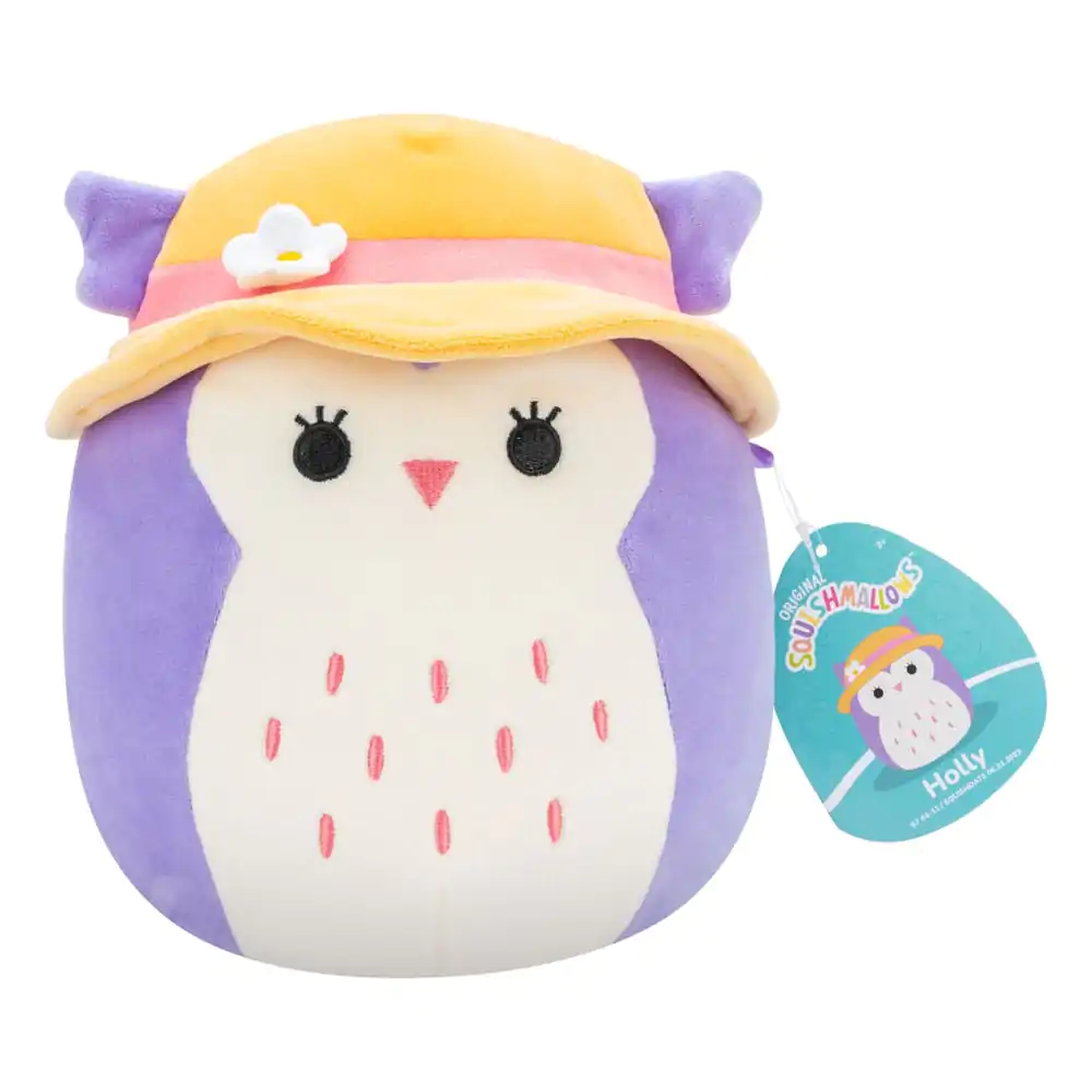 Squishmallows Plush Figure Purple Owl with Sun Hat Holly 18 cm termékfotó