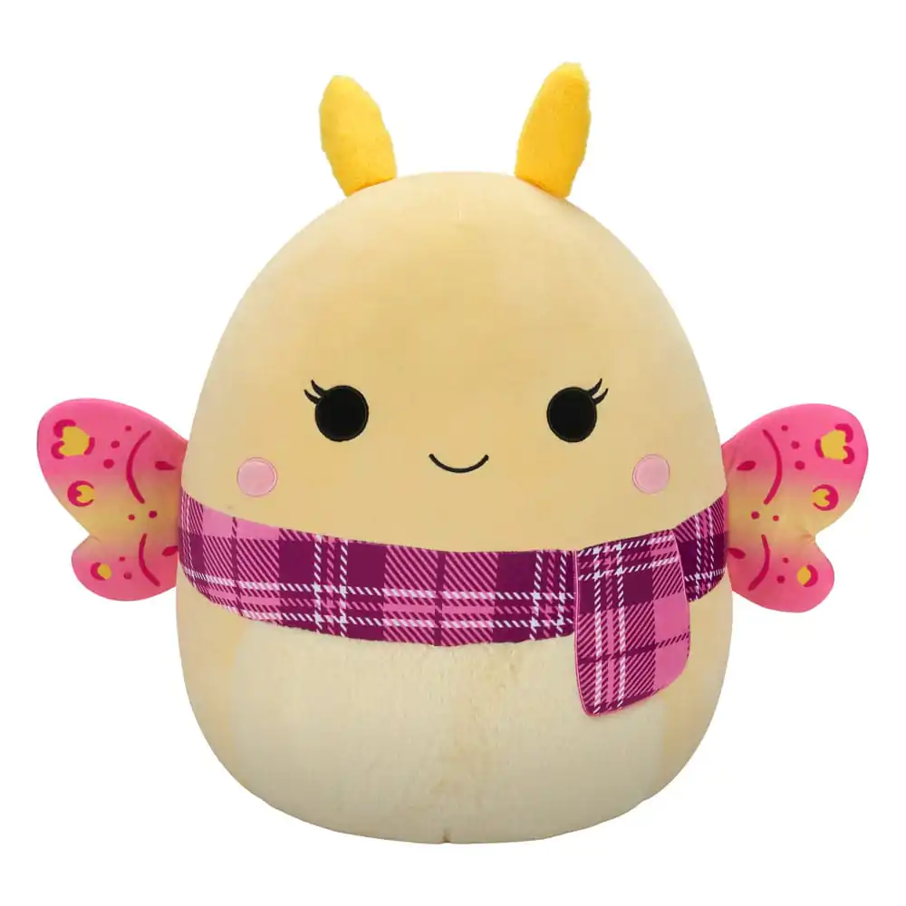 Squishmallows Plush Figure Yellow Moth with Pink Plaid Scarf Miry 50 cm product photo