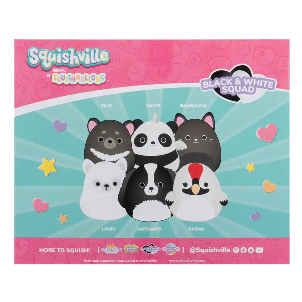 Squishville Mini Squishmallows Plush Figure 6-Pack Black & White Squad 5 cm termékfotó