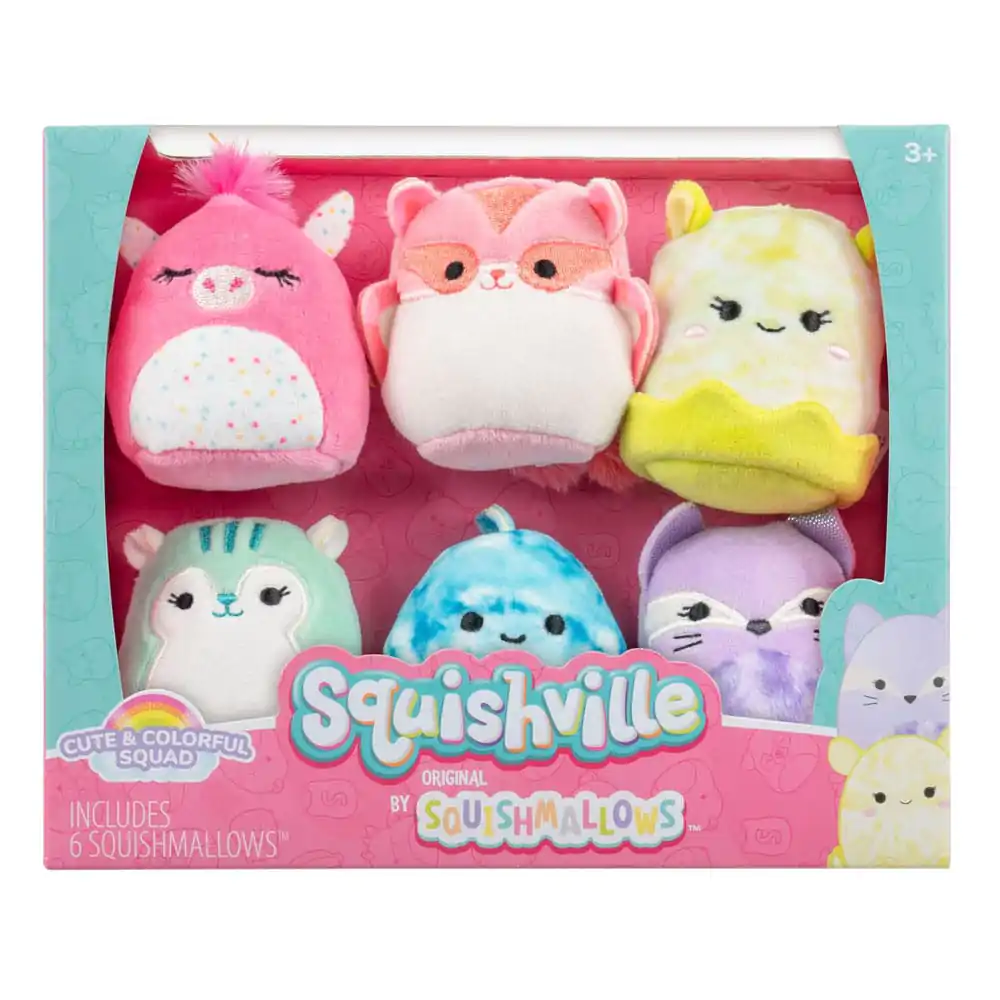 Squishville Mini Squishmallows Plush Figure 6-Pack Cute & Colorful Squad 5 cm termékfotó