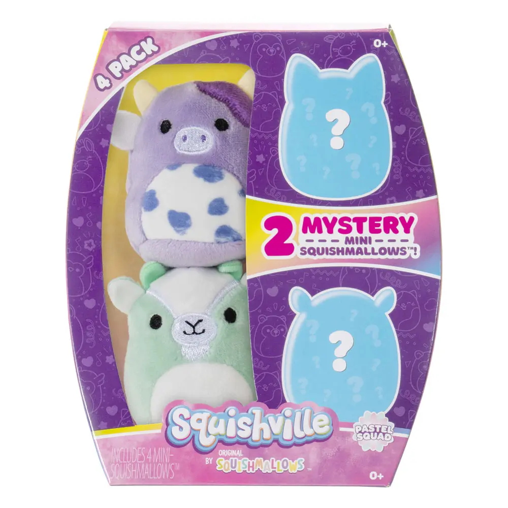 Squishville Mini Squishmallows Plush Figure 4-Pack Pastel Squad 5 cm product photo