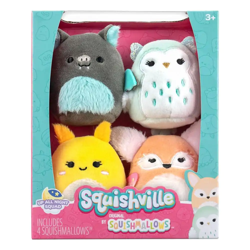 Squishville Mini Squishmallows Plush Figure 4-Pack Up All Night Squad 5 cm termékfotó