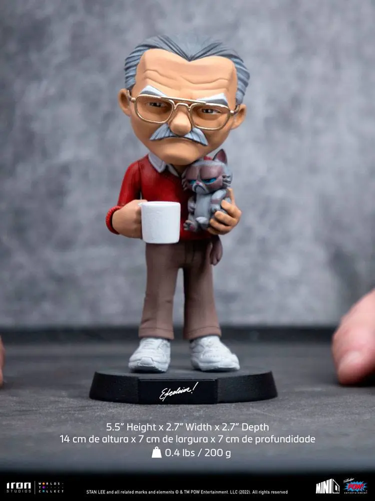 Stan Lee Mini Co. PVC Figure Stan Lee with Grumpy Cat 14 cm product photo