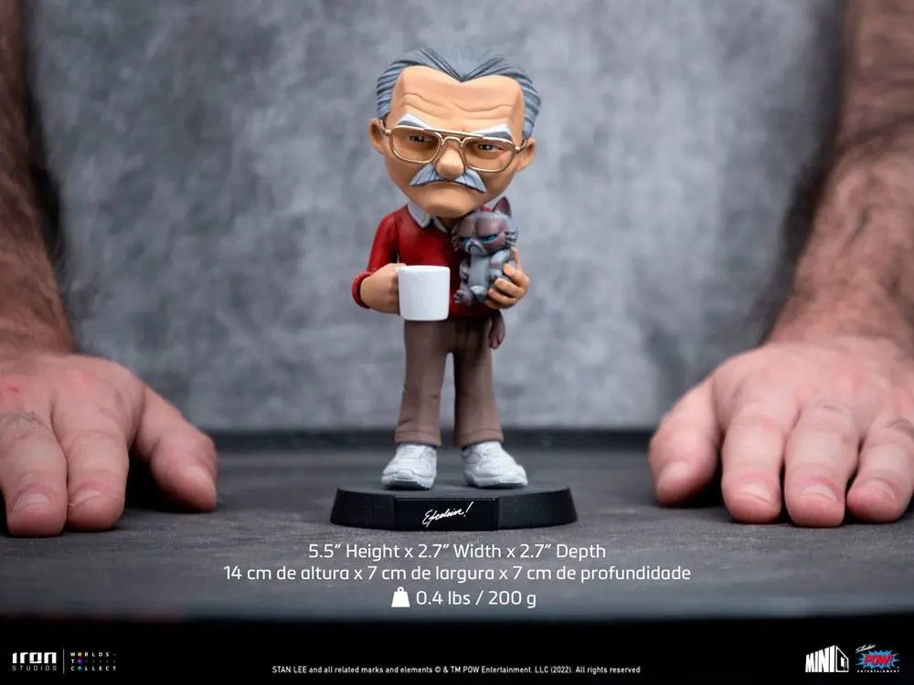 Stan Lee Mini Co. PVC Figure Stan Lee with Grumpy Cat 14 cm product photo